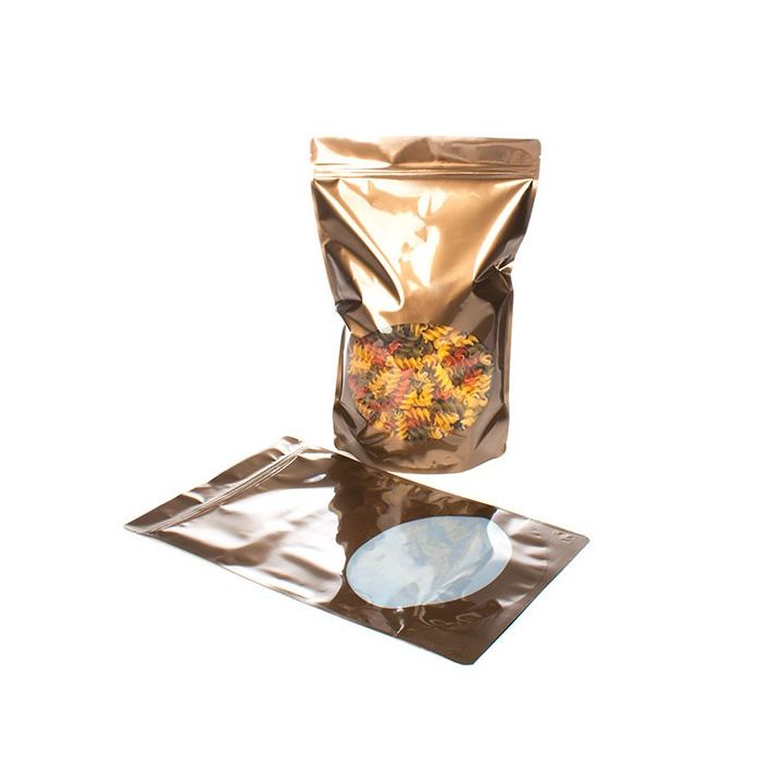 Stazakken Brons met ovaal Venster 23x12x34,5cm | 907 gram (100 stuks) [ZBGO6BZ]