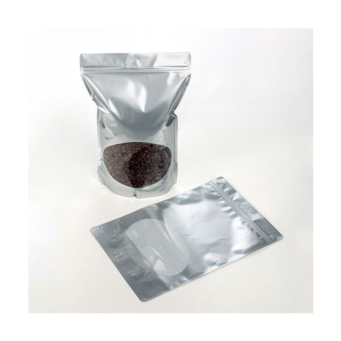 Stazakken Zilver met ovaal Venster 23x12x34,5cm | 907 gram (100 stuks) [ZBGO6S]