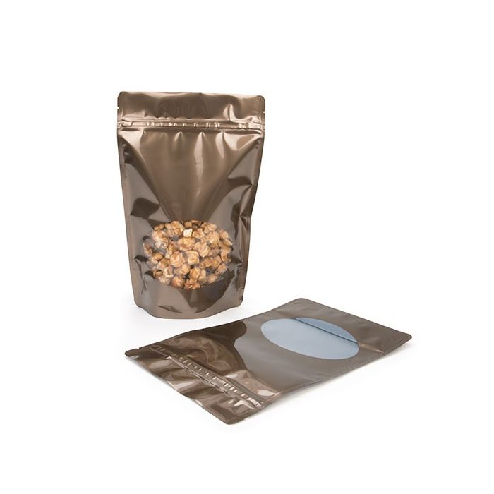 Stazakken Brons 14,9x8,9x23,2cm met ovaal Venster (100 stuks) [ZBGO7BZ]