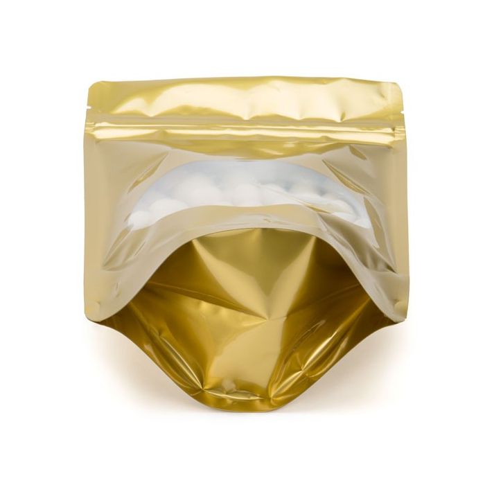 Stazakken Goud met ovaal Venster 15x9x23,2cm | 312 gram (100 stuks) [ZBGO7G]