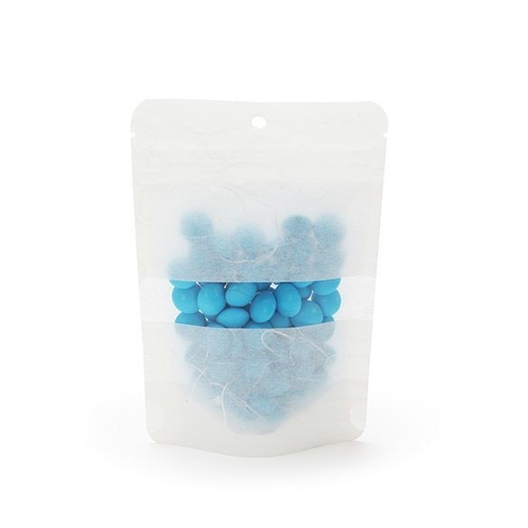 Stazakken Rijstpapier Wit 10,2x6x15,2cm met rond ophanggat (100 stuks) [ZBGR2WH]