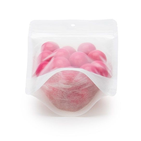 Stazakken Rijstpapier Transparant/Wit 11,9x7,6x18,4cm | 114 gram met rond ophanggat (100 stuks) [ZBGR46WCH]