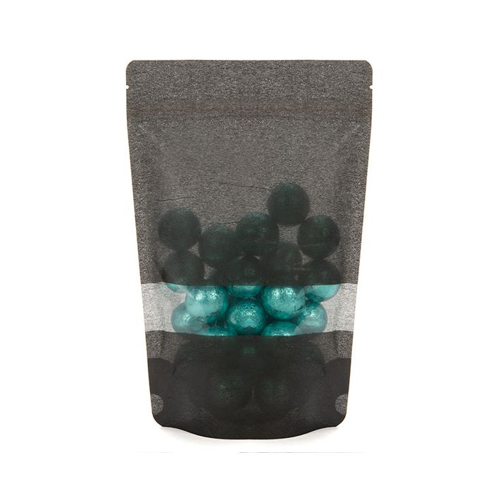 Stand Up Pouches Rice Paper Black with Window 14.9x8.9x23.2cm | 312 grams