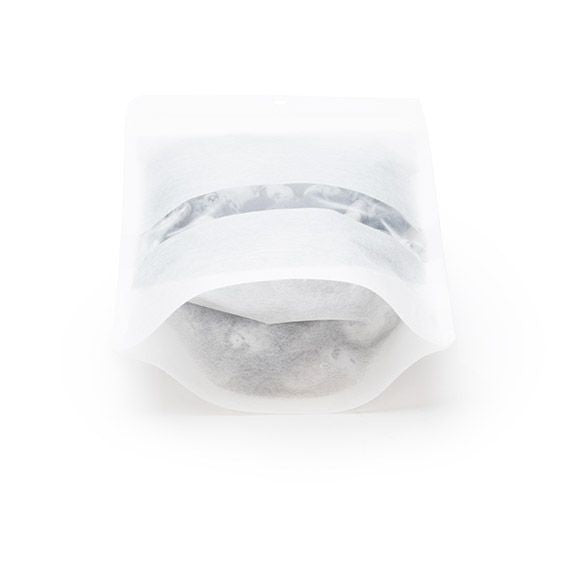 Stazakken Rijstpapier Wit 15x9x23,2cm | 312 gram Met Rond Ophanggat (100 stuks) [ZBGR7WH]