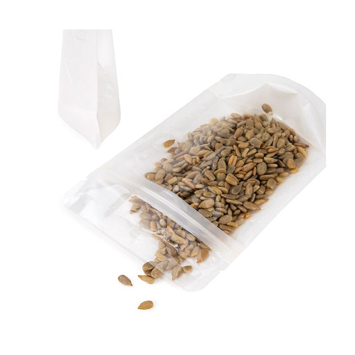 Mileuvriendelijk Stazakken Rijstpapier Transparant/Wit Met Ophanggat 10,2x6x15,2 cm (100 Stuks) [ZBGRC2CW]