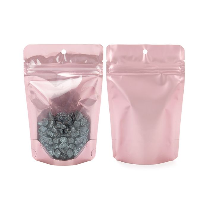 Stazakken Transparant/Rosé Goud 10,2x6x15,2cm | 57 gram (100 stuks) [ZBGRG2]