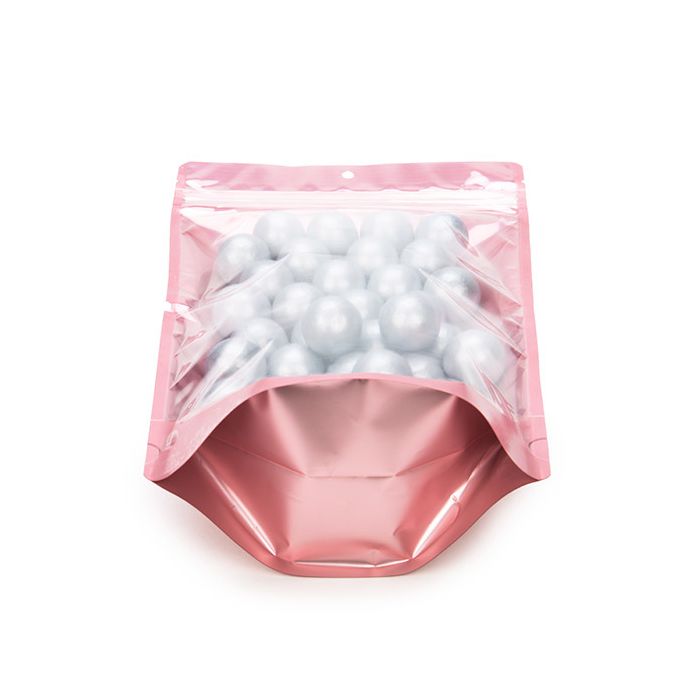 Stazakken Transparant/Rosé Goud 17,1x8,9x28,6cm| 340 gram (100 stuks) [ZBGRG4]