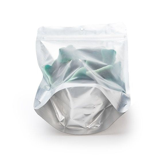 Stazakken Transparant/Zilver 13x7x20,5cm | 113 gram Met Rond Ophanggat (100 stuks) [ZBGS3H]