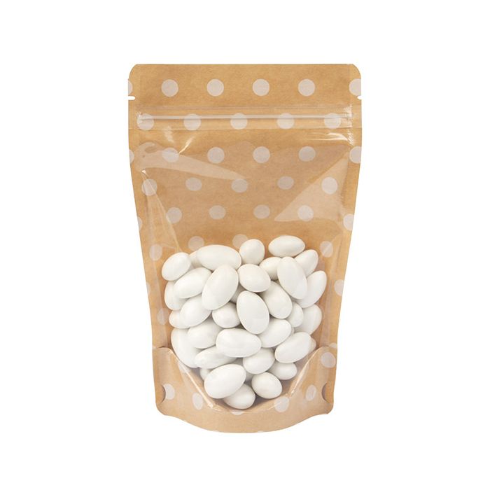 Stazakken Transparant/Kraft Met Stippen Patroon 13x7,9x20,6 cm (25 Stuks) [ZBGSW3SD]