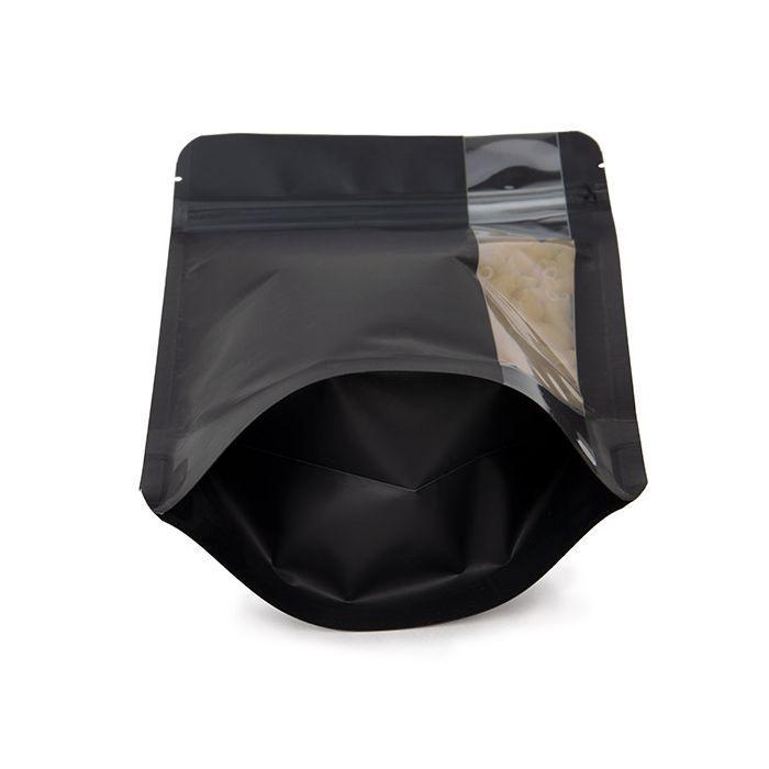 Stazakken Mat Zwart Met Verticaal Venster 13x7,9x20,6 cm (100 Stuks) [ZBGV3MB]