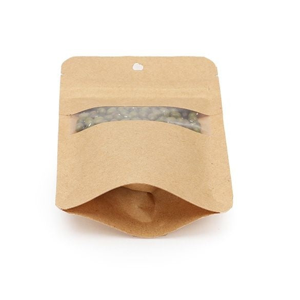 Stazakken Kraft 8x5x13cm | 28 gram met rond ophanggat (100 stuks) [ZBGW1KH]