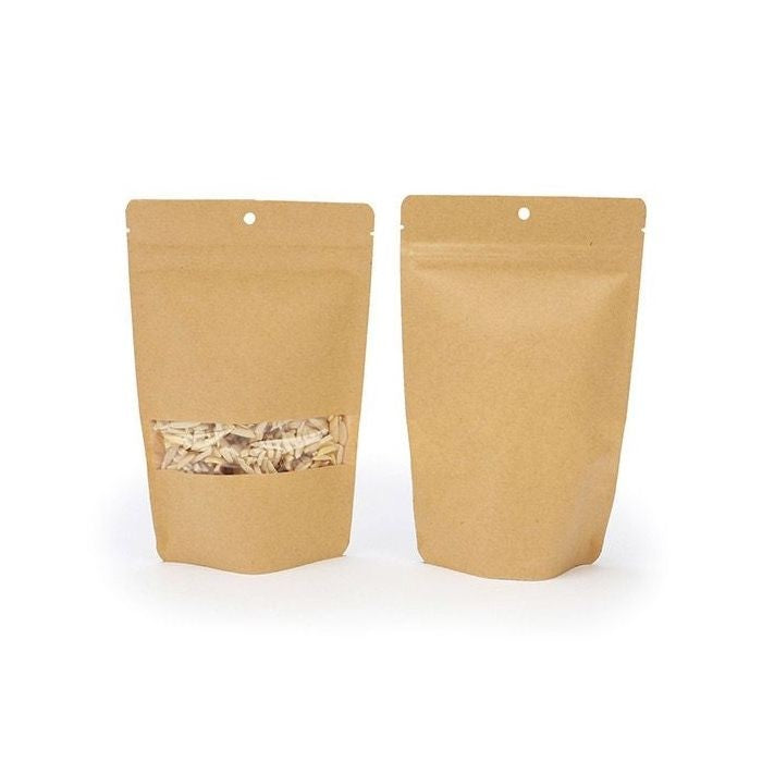 Stazakken Kraft 10x6x15cm | 57 gram Met rond Ophanggat (100 stuks) [ZBGW2KH]