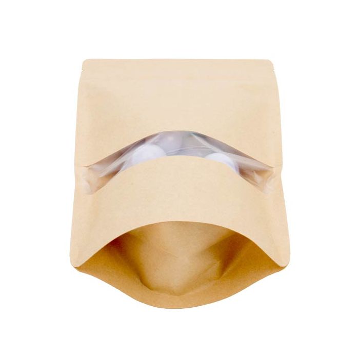 Stazakken Kraft 15x9x23cm met Venster (100 stuks) [ZBGW7K]