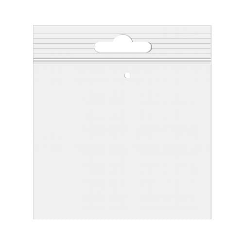 Gripzakken met Euroloch en Luchtgat 12,5x12,5cm Kristalhelder PP 50 Micron (100 stuks) [ZE55V]