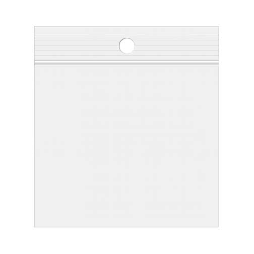 Gripzakken met Ophanggat 10x7,5cm Kristalhelder PP 50 Micron (100 stuks) [ZR43]