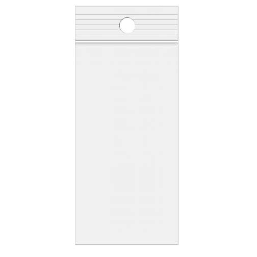 Gripzakken met Ophanggat 5x15cm Kristalhelder PP 50 Micron (100 stuks) [ZR26]