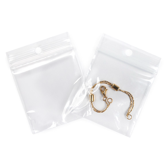 Gripzakken met Ophanggat 5x5cm PE 50 micron (100 stuks) [2PR22]