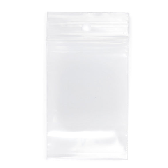 Gripzakken met Ophanggat 5x7,5cm PE 50 micron (100 stuks) [2PR23]