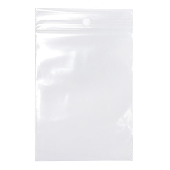 Gripzakken met Ophanggat 7,5x10cm PE 50 micron (100 stuks) [2PR34]