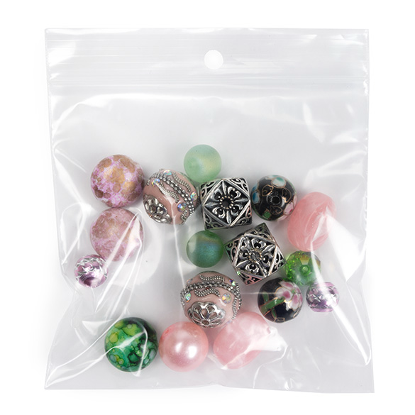 Gripzakken met Ophanggat 10x10cm PE 50 micron (100 stuks) [2PR44]