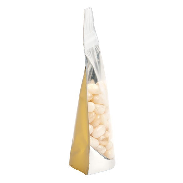 Stazakken Transparant/Goud 9,5x5,7x15,7cm | 57 gram (100 stuks) [ZBGG35]