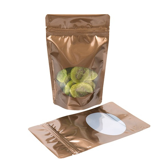 Stazakken Brons met ovaal Venster 13x7x20,5cm | 113 gram (100 stuks) [ZBGO3BZ]