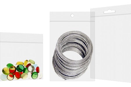 Gripzakken met Ophanggat en Luchtgat 10x15cm Kristalhelder PP 50 Micron (100 stuks) [ZR46V]