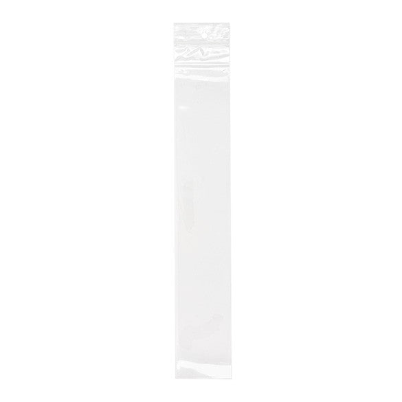 Gripzakken met Ophanggat 5x30,5cm Kristalhelder PP 50 Micron (100 stuks) [ZR212]