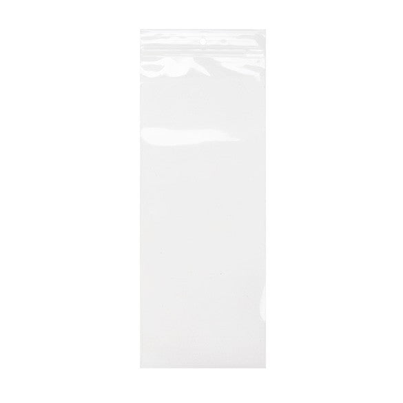 Gripzakken met Ophanggat 10x25,5cm Kristalhelder PP 50 Micron (100 stuks) [ZR410]