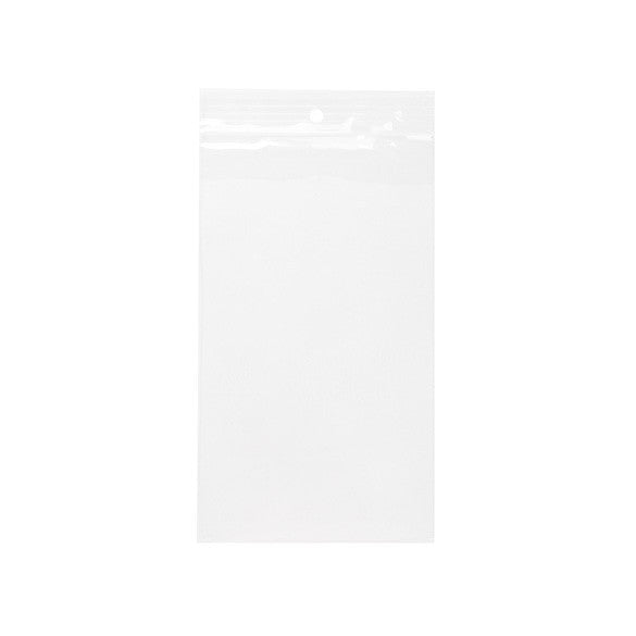 Gripzakken met Ophanggat 10x18cm Kristalhelder PP 50 Micron (100 stuks) [ZR47]