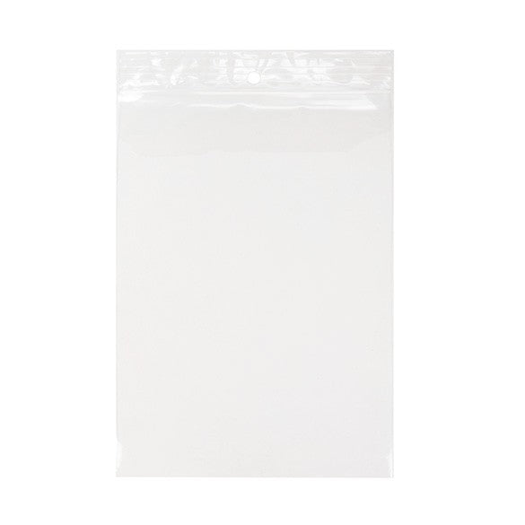 Gripzakken met Ophanggat 12,5x18cm Kristalhelder PP 50 Micron (100 stuks) [ZR57]