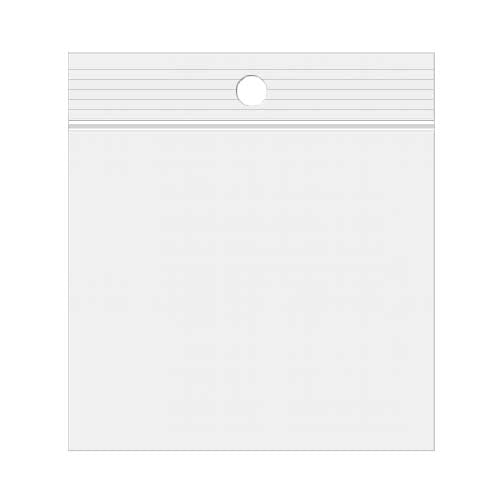 Gripzakken met Ophanggat 10x10cm Kristalhelder PP 50 Micron (100 stuks) [ZR44]