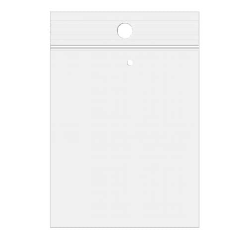 Gripzakken met Ophanggat en Luchtgat 10x15cm Kristalhelder PP 50 Micron (100 stuks) [ZR46V]