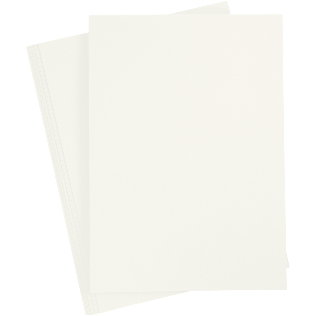 Gekleurd Karton, off-white, A4, 210x297 mm, 180 gr, 20 vel/ 1 doos