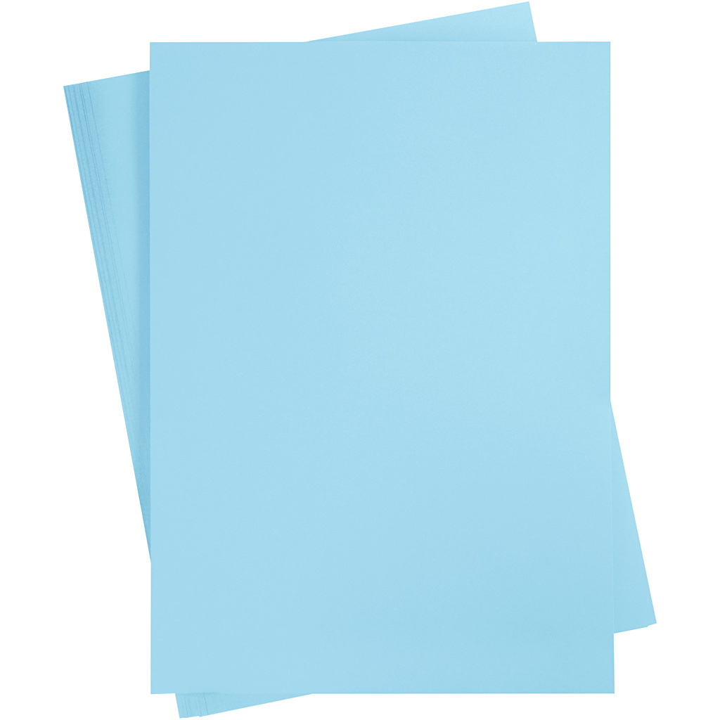 Gekleurd Karton, lichtblauw, A2, 420x600 mm, 180 gr, 100 vel/ 1 doos