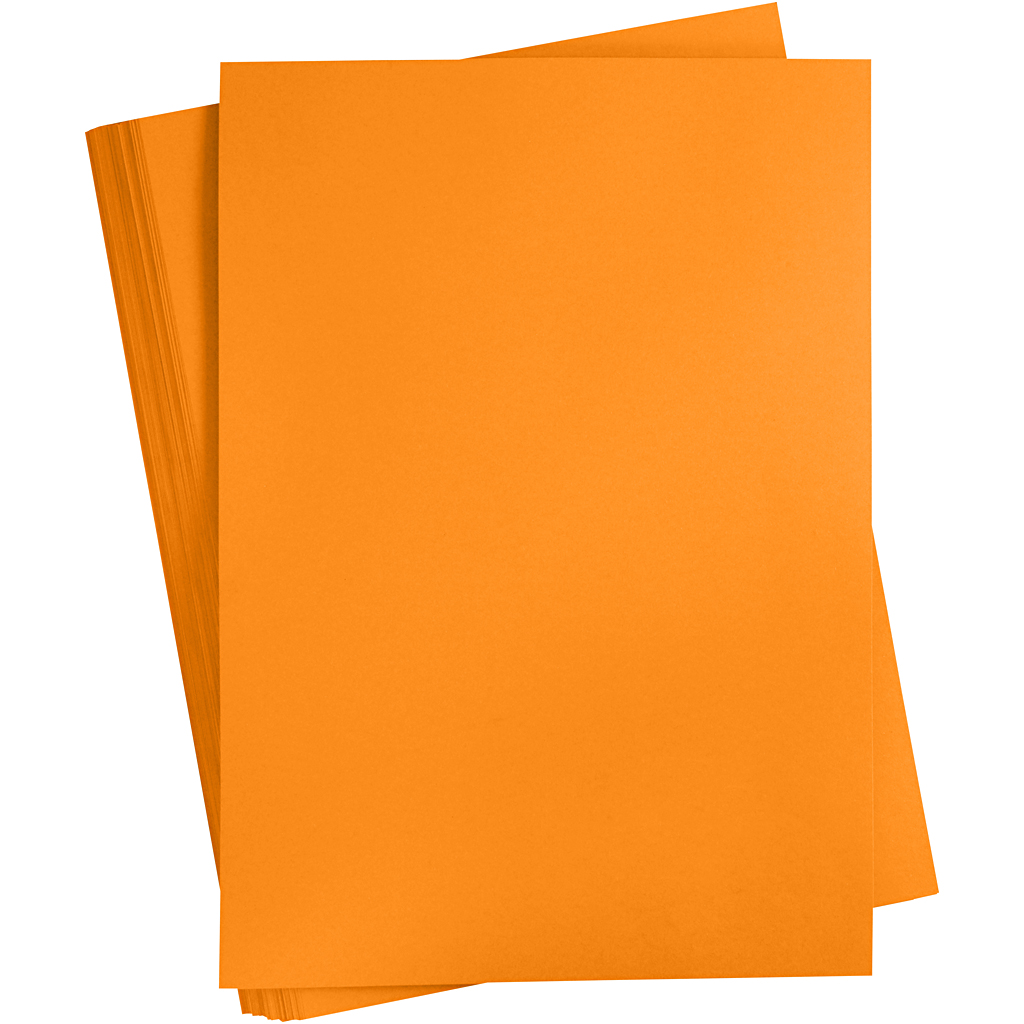 Gekleurd Karton, oranje, A2, 420x600 mm, 180 gr, 100 vel/ 1 doos