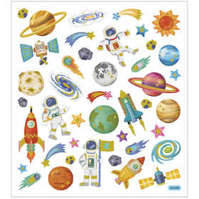 Afbeelding van Stickers, ruimte, 15x16,5 cm, 1 vel | Fancy Stickers Karton & Papier Decoraties Stickers en kleine decoratieve artikelen | 8719346102942