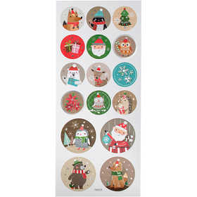 Afbeelding van Stickers, kerstmis, 10x23 cm, 1 vel | Fancy Stickers Stickers van papier Foliekarton Karton & Papier Decoraties Stickers en kleine decoratieve artikelen Kerst | 8719346103789