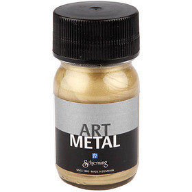 Afbeelding van Hobbyverf Metallic, afm 5102, licht goud, 30 ml/ 1 fles | Art Metal Verf Speciale Verf Verf, kleuren en canvas | 8719346106407