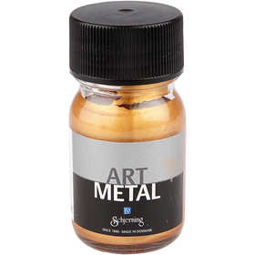 Afbeelding van Hobbyverf Metallic, afm 5104, medium goud, 30 ml/ 1 fles | Art Metal Verf Speciale Verf Verf, kleuren en canvas | 8719346106414
