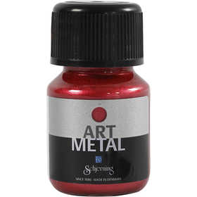 Afbeelding van Hobbyverf Metallic, afm 5112, Lava rood, 30 ml/ 1 fles | Art Metal Verf Speciale Verf Verf, kleuren en canvas | 8719346106650