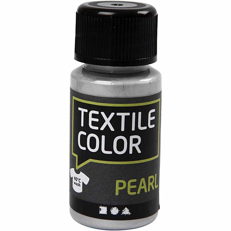 Textile Color, zilver, parelmoer, 50 ml/ 1 fles