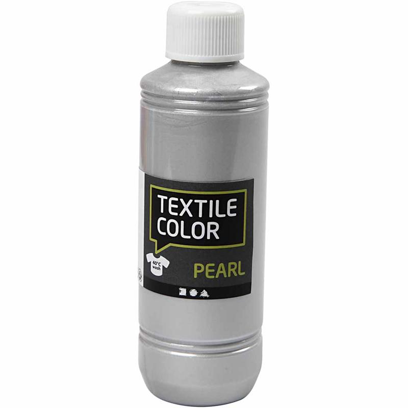 Textile Color, zilver, parelmoer, 250 ml/ 1 fles