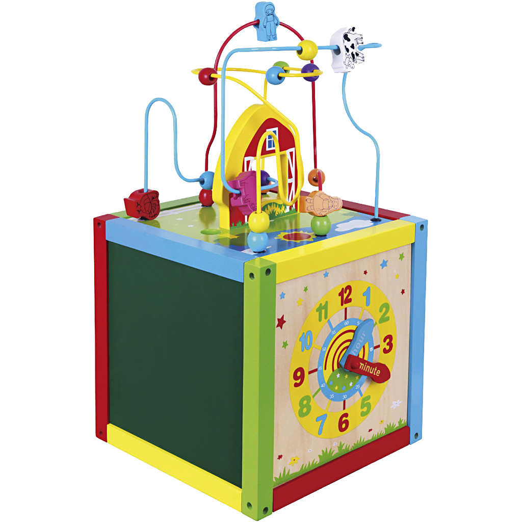 Afbeelding van VIGA 5-in-1 speelkubus, afm 30x30x55 cm, 1 stuk | Speelgoed Houten Producten Decoratiematerialen Hobbyproducten | 8719346290212