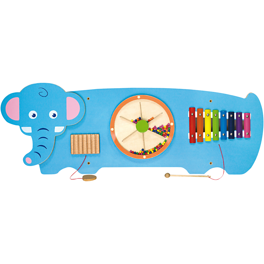 Afbeelding van VIGA houten activiteitenbord met olifant, 1 stuk | Speelgoed Houten Producten Decoratiematerialen Hobbyproducten | 8719346291134