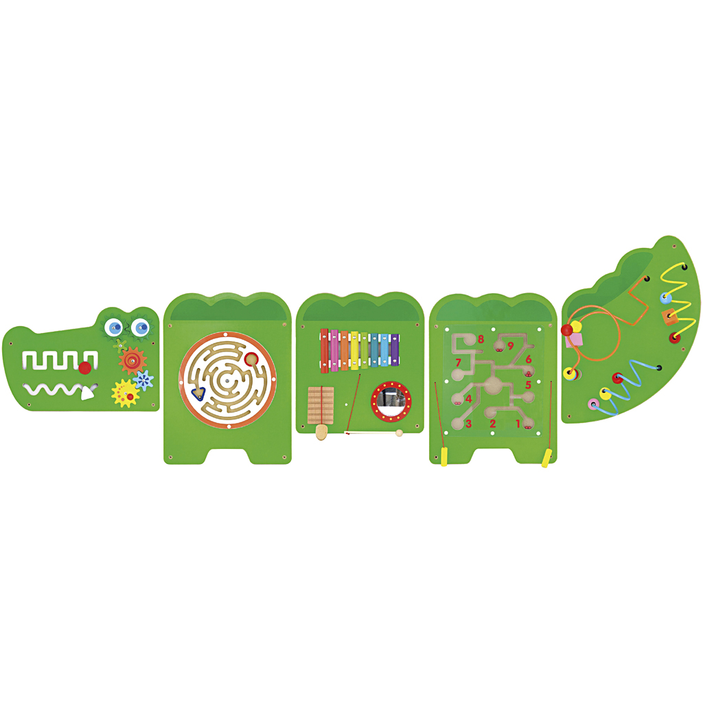 Afbeelding van VIGA speelwand met krokodillendesign, afm 187x61 cm, 1 stuk | Speelgoed Houten Producten Decoratiematerialen Hobbyproducten | 8719346290830