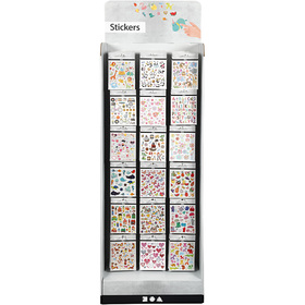 Afbeelding van 432 stuks Sticker display, H: 1500 mm, D: 250 mm, B: 580 mm, 432 eenh./ 1 doos | Fancy Stickers Foliekarton Stickers en kleine decoratieve artikelen