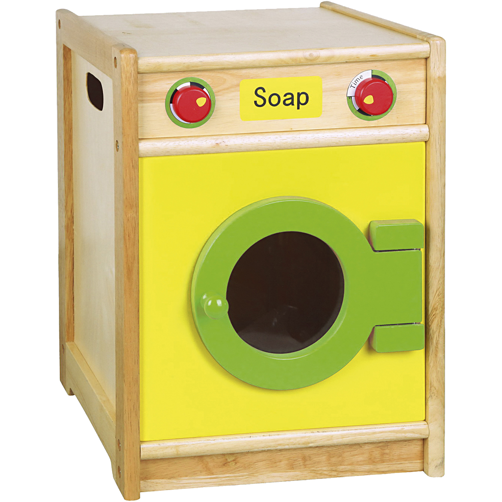 Afbeelding van VIGA speel wasmachine, afm 40x54x36 cm, 1 stuk | Speelgoed Houten Producten Decoratiematerialen Hobbyproducten | 8719346290847