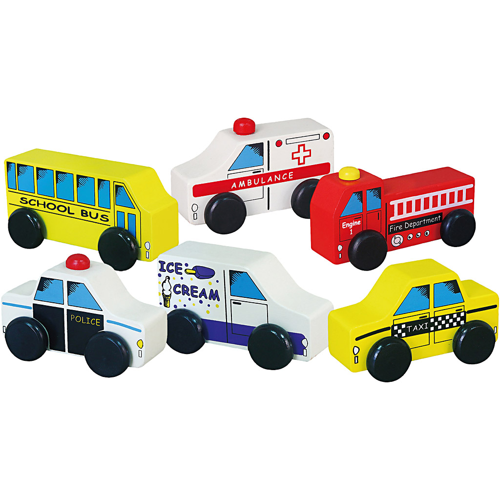 Afbeelding van VIGA mini-auto's, commerciële voertuigen, afm 7-9 cm, 6 onderdelen/ 1 set | Speelgoed Houten Producten Decoratiematerialen Hobbyproducten | 8719346290687