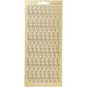 Afbeelding van Stickers, randen, 10x23 cm, goud, 1 vel | Peel Off Stickers Foliekarton Stickers en kleine decoratieve artikelen | 8719346069139